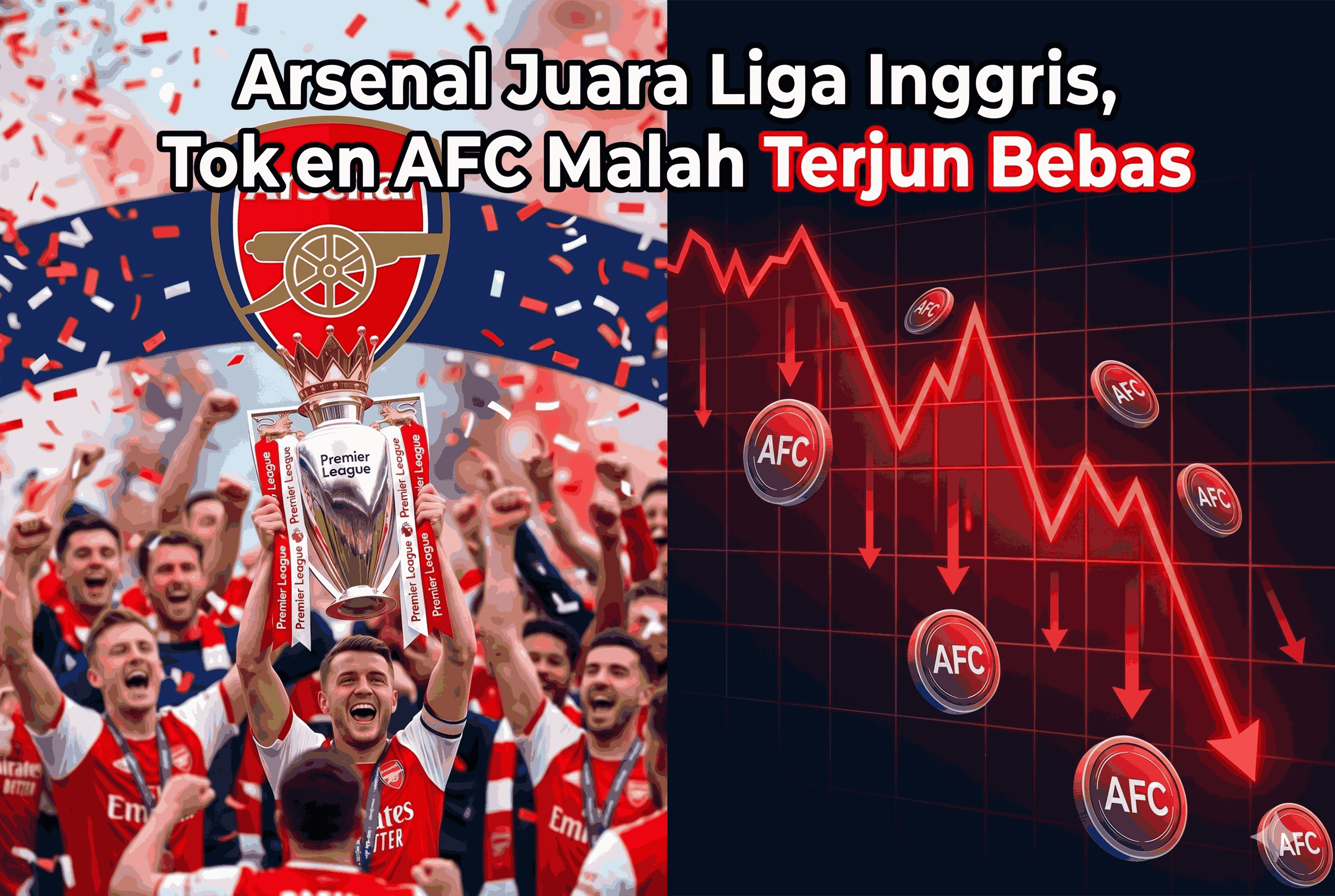 Arsenal Juara Liga Inggris, Token AFC Malah Terjun Bebas