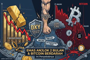 Emas Anjlok 2 Bulan & Bitcoin Berdarah, Ini Penyebabnya