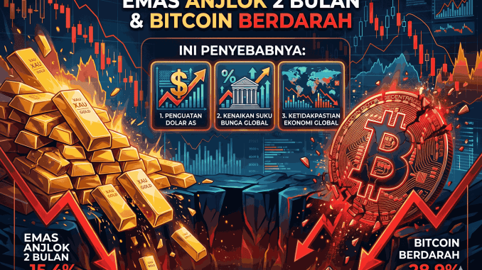 Emas Anjlok 2 Bulan & Bitcoin Berdarah, Ini Penyebabnya