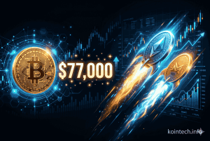 Market Panas! 2 Altcoin Terbang Saat Bitcoin Sentuh $77.000