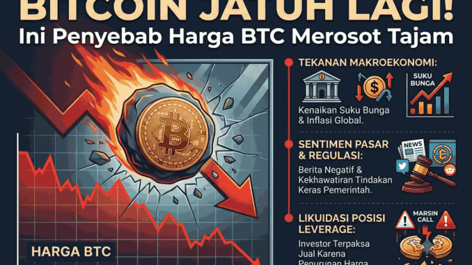 Bitcoin Jatuh Lagi! Ini Penyebab Harga BTC Merosot Tajam