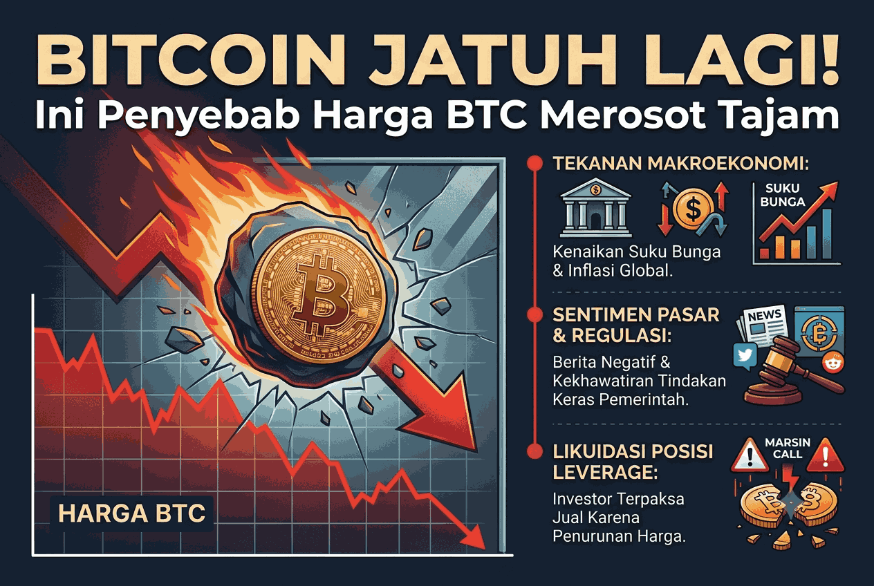 Bitcoin Jatuh Lagi! Ini Penyebab Harga BTC Merosot Tajam