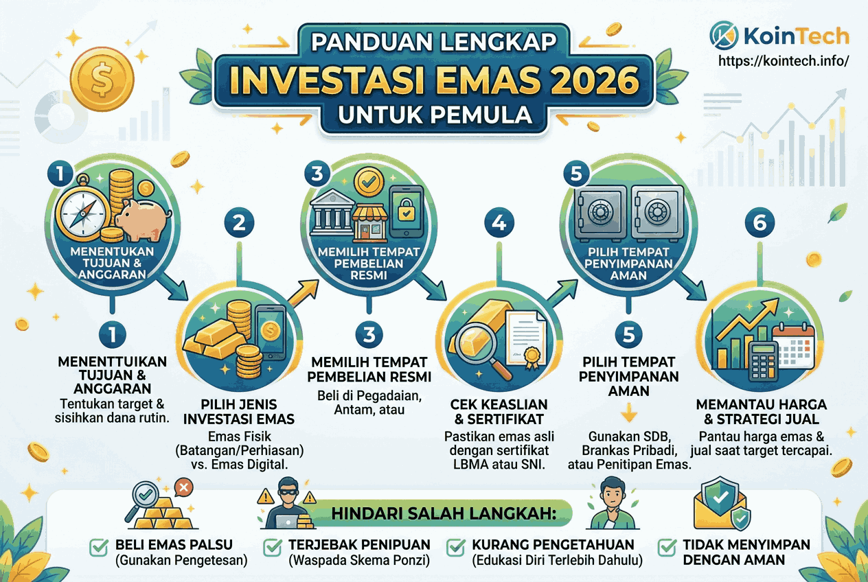 Cara Investasi Emas untuk Pemula Tanpa Salah Langkah 2026