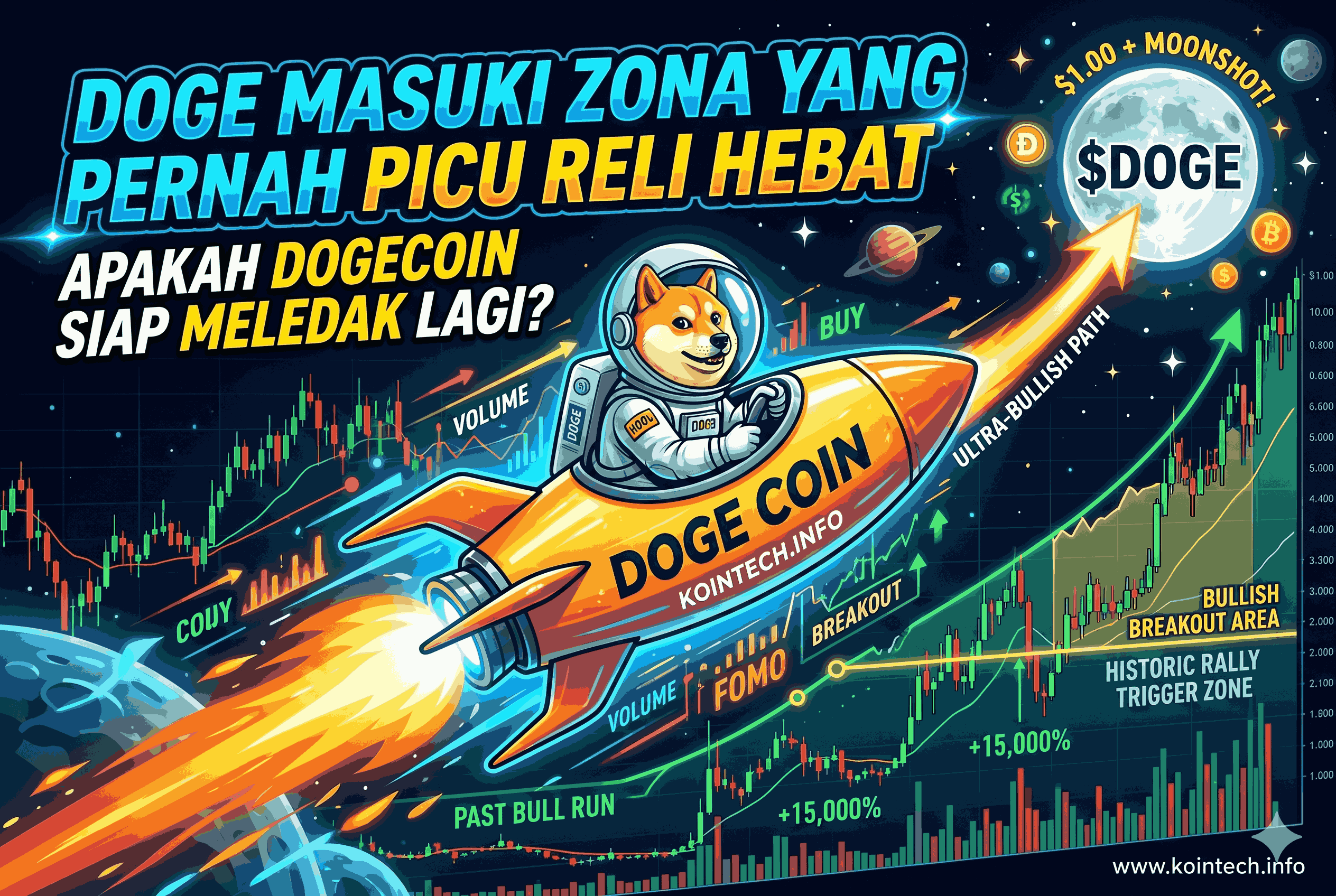 DOGE Masuki Zona yang Pernah Picu Reli Hebat, Apakah Dogecoin Siap Meledak Lagi?