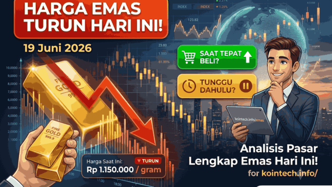 Harga Emas Turun Hari Ini 19 Juni 2026! Saat Tepat Beli atau Tunggu?
