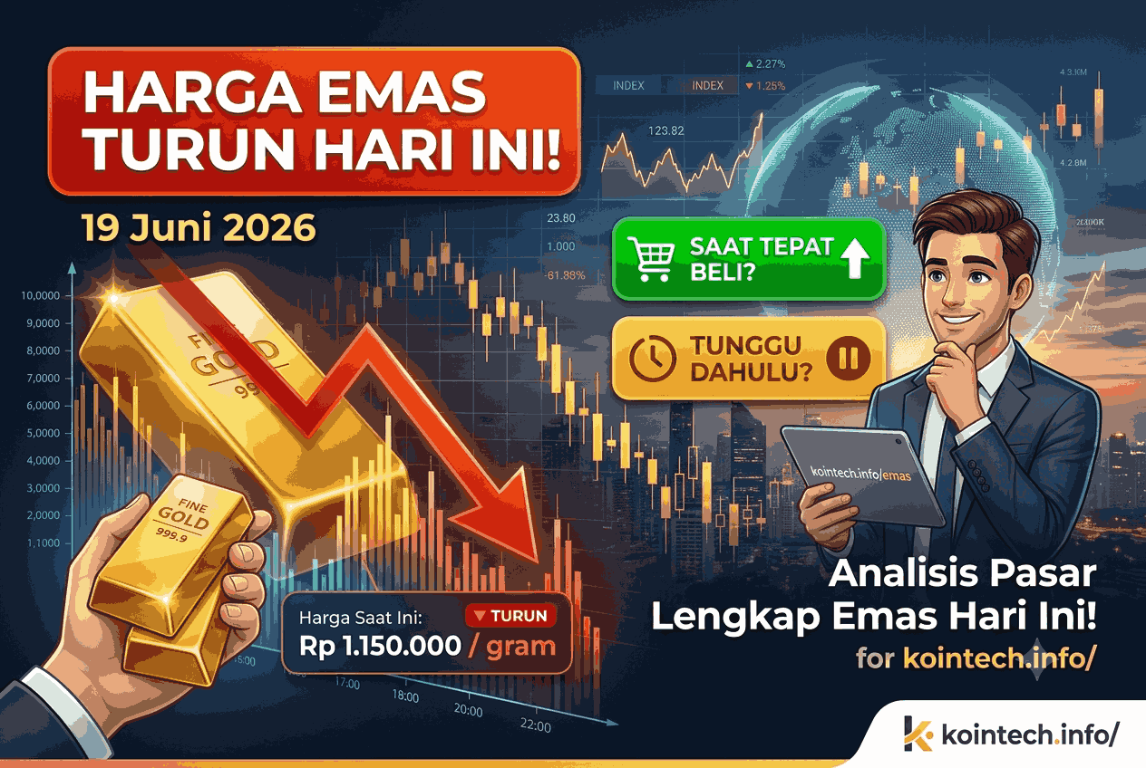 Harga Emas Turun Hari Ini 19 Juni 2026! Saat Tepat Beli atau Tunggu?