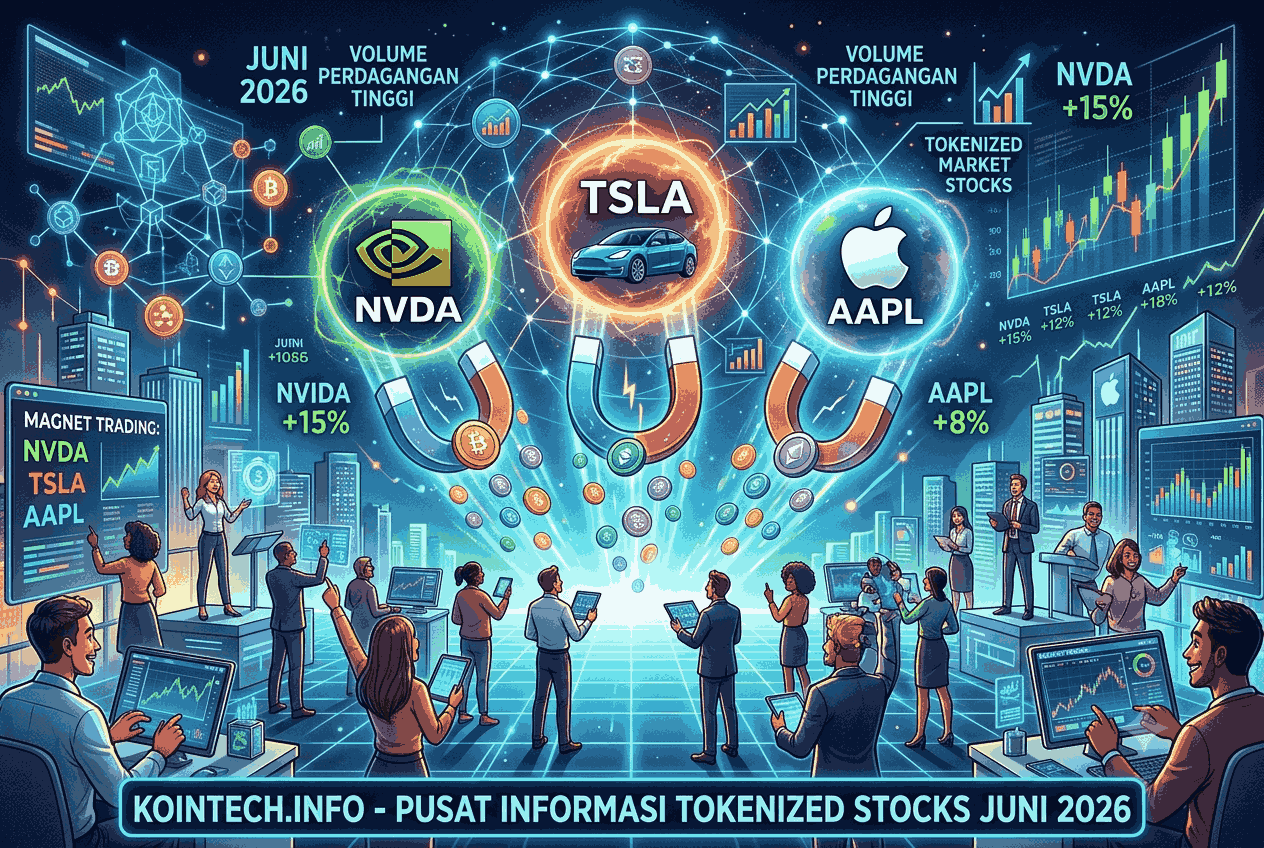 NVDA TSLA AAPL Jadi Magnet Trading Tokenized Stocks Juni 2026