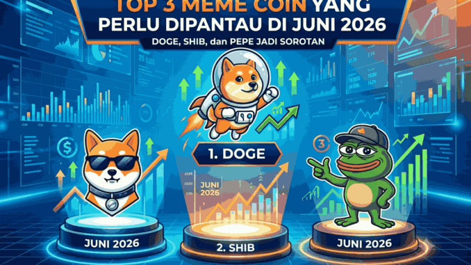 Top 3 Meme Coin yang Perlu Dipantau di Juni 2026: DOGE, SHIB, dan PEPE Jadi Sorotan