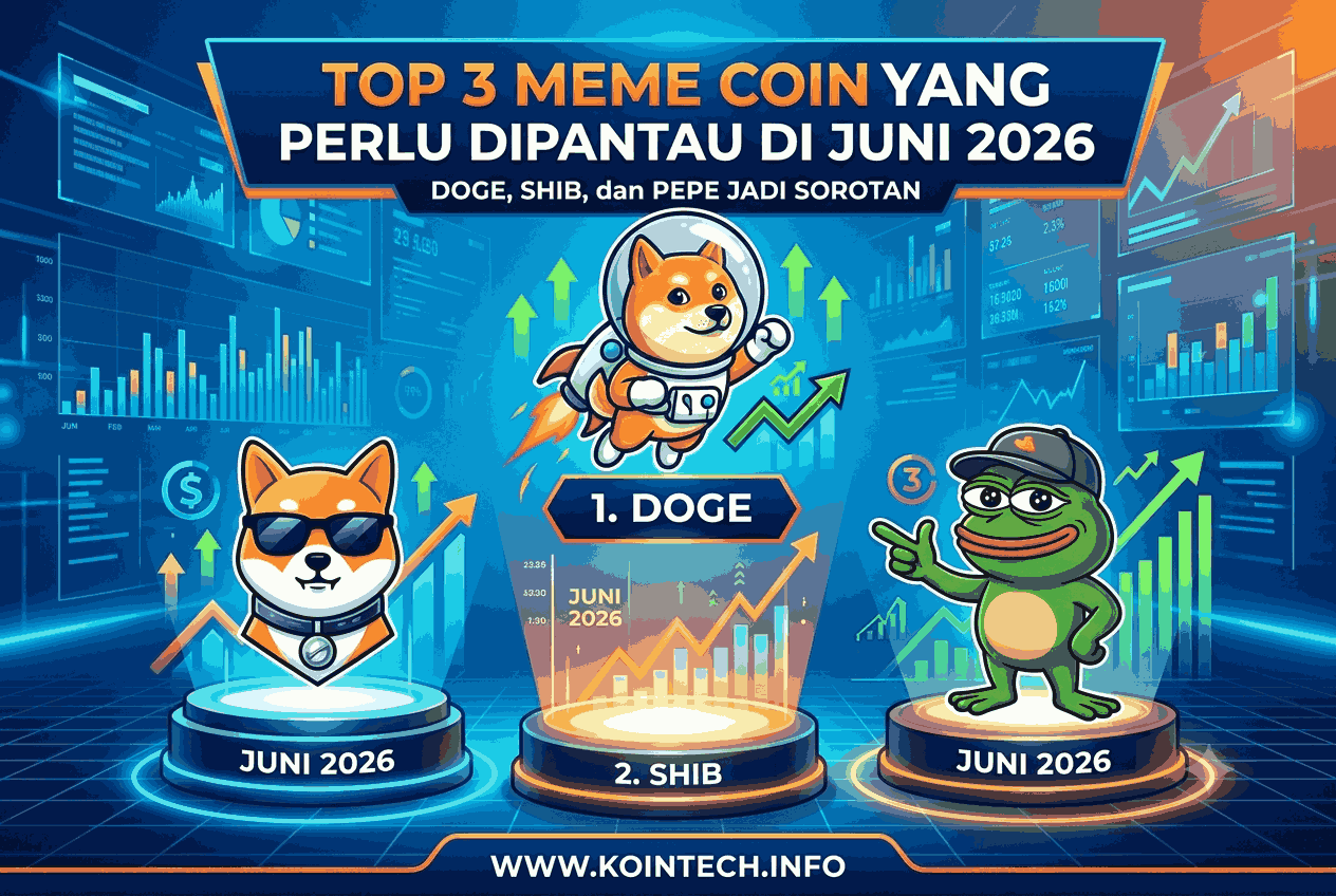 Top 3 Meme Coin yang Perlu Dipantau di Juni 2026: DOGE, SHIB, dan PEPE Jadi Sorotan
