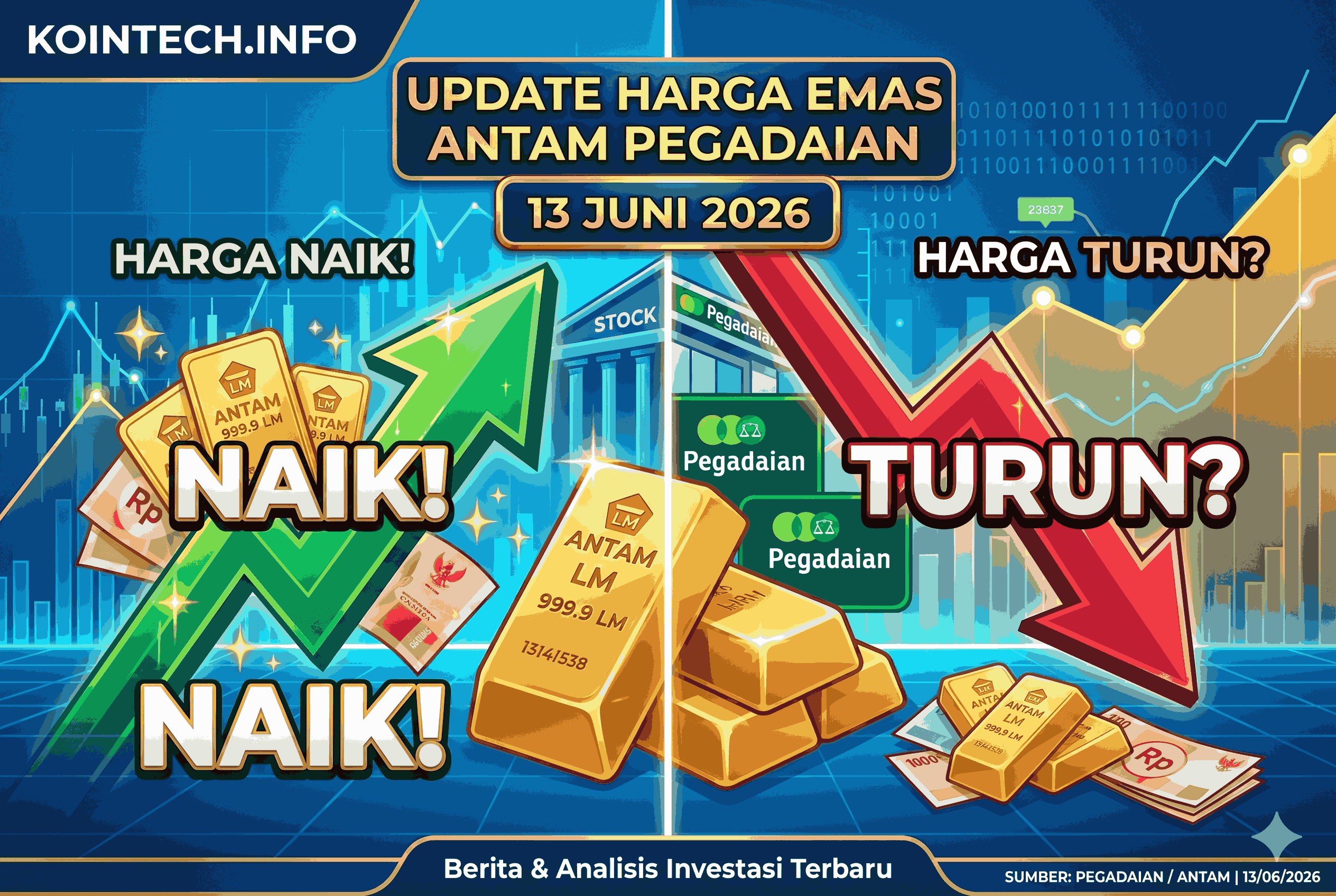 Update Harga Emas Antam Pegadaian: Naik atau Turun?