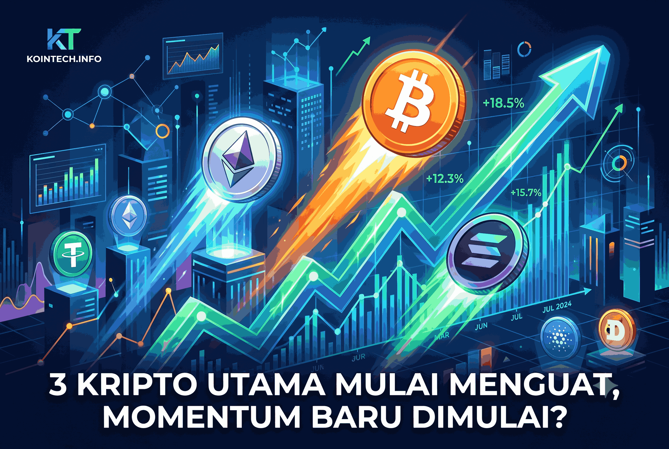 3 Kripto Utama Mulai Menguat, Momentum Baru Dimulai?