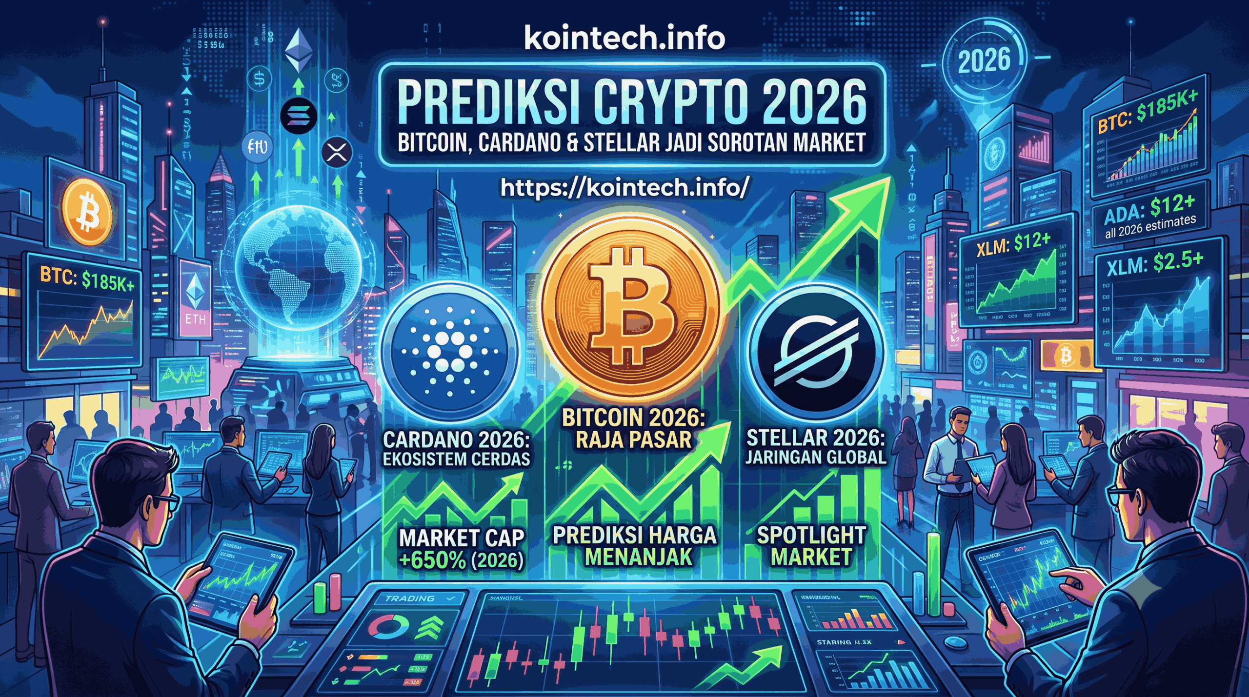 Prediksi Crypto: Bitcoin, Cardano & Stellar Jadi Sorotan Market 2026
