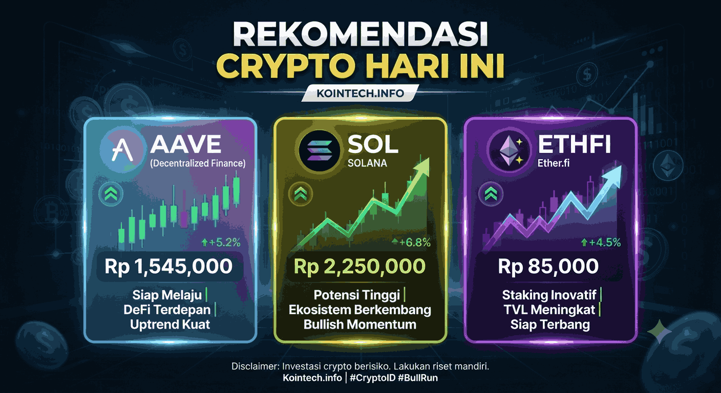 Rekomendasi Crypto Hari Ini: AAVE SOL ETHFI Siap Melaju