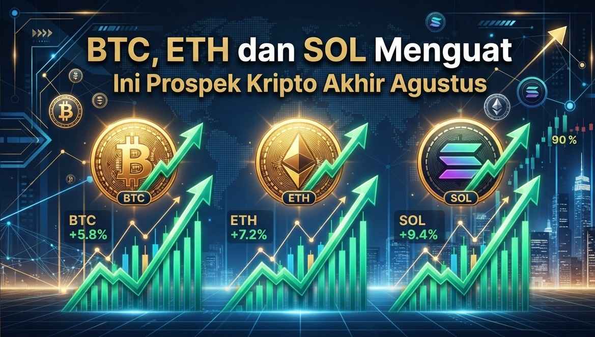 BTC, ETH dan SOL Menguat, Ini Prospek Kripto Akhir Agustus
