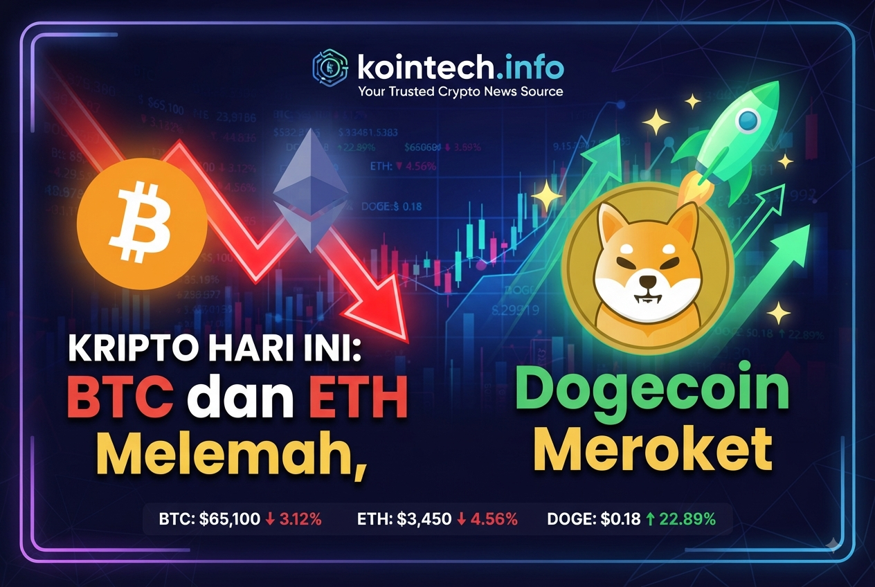 Kripto Hari Ini: BTC dan ETH Melemah, Dogecoin Meroket