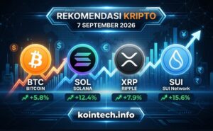 Rekomendasi Kripto 7 September 2026: BTC, SOL, XRP dan SUI